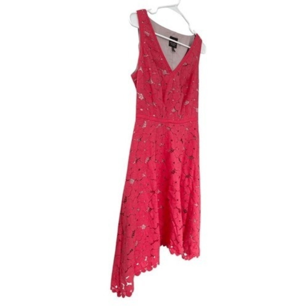 Adrianna Papell Coral Cutout Floral Dress Size 4 - Picture 7 of 9